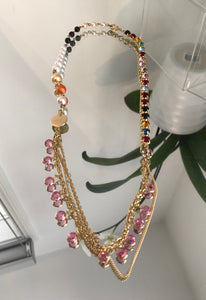 ORIGINAL Multi Colour Stone and Pearl Necklace