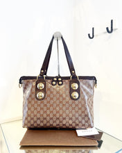 Load image into Gallery viewer, GUCCI Babouska GG Crystal Coated Canvas Tote
