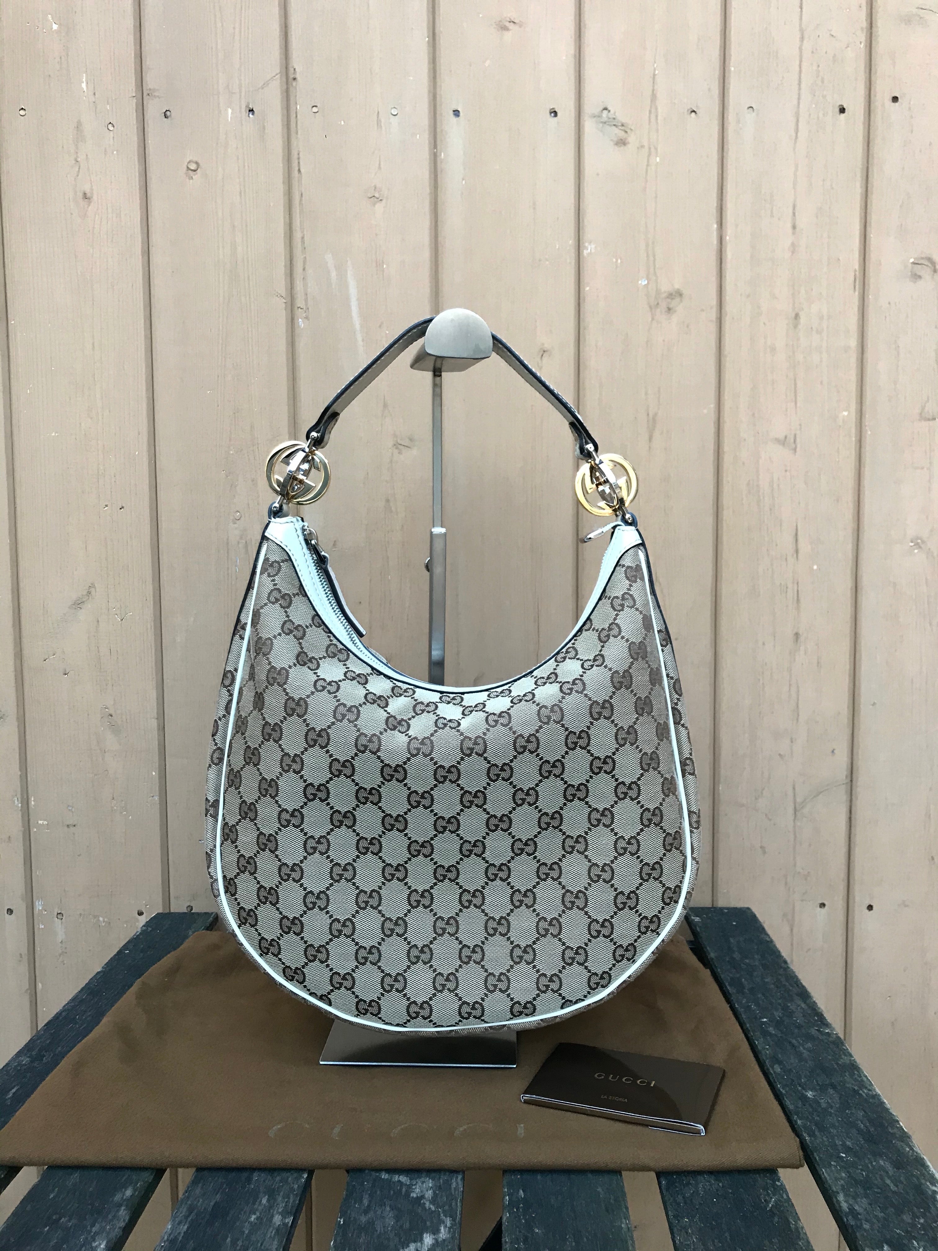 Gucci GG Canvas Twins Hobo Bag (SHG-33183) – LuxeDH