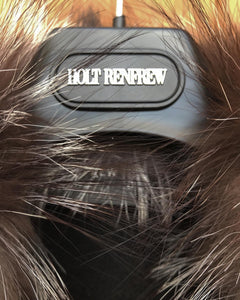 HOLT RENFREW Fox Fur Trim Poncho