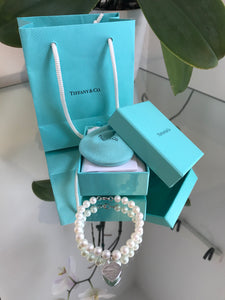 TIFFANY & CO. Pearl Sterling Silver Return to Tiffany Heart Tag Bracelet