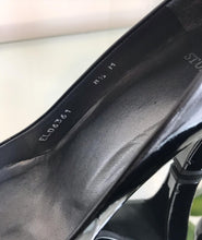 Load image into Gallery viewer, STUART WEITZMAN Black Patent Leather Studded Pumps
