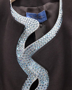 THIERRY MUGLER Crystal Embellished Wool Blazer