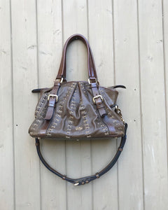 Vintage BURBERRY Brown Leather Shoulder Bag