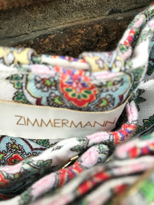 ZIMMERMANN Paisley Print Belted Linen Shorts
