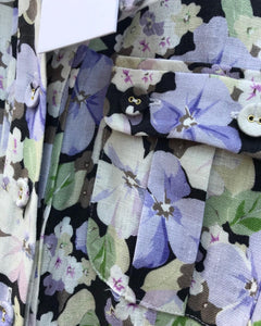 ZIMMERMANN Floral Print Linen Belted Shirt Dress