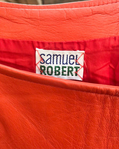 SAMUEL ROBERT Vintage Belted Leather Dress