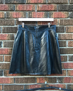 THEORY Lamb Leather Mini Skirt
