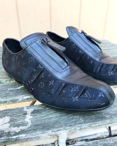 LOUIS VUITTON Monogram Leather Canvas Low Top Sneakers