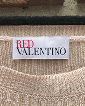 Load image into Gallery viewer, RED VALENTINO Bow Embellished Nude Sparkle Long Sleeve Top
