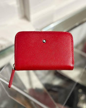Load image into Gallery viewer, MONTBLANC Small Zip Around Coin Leather Wallet
