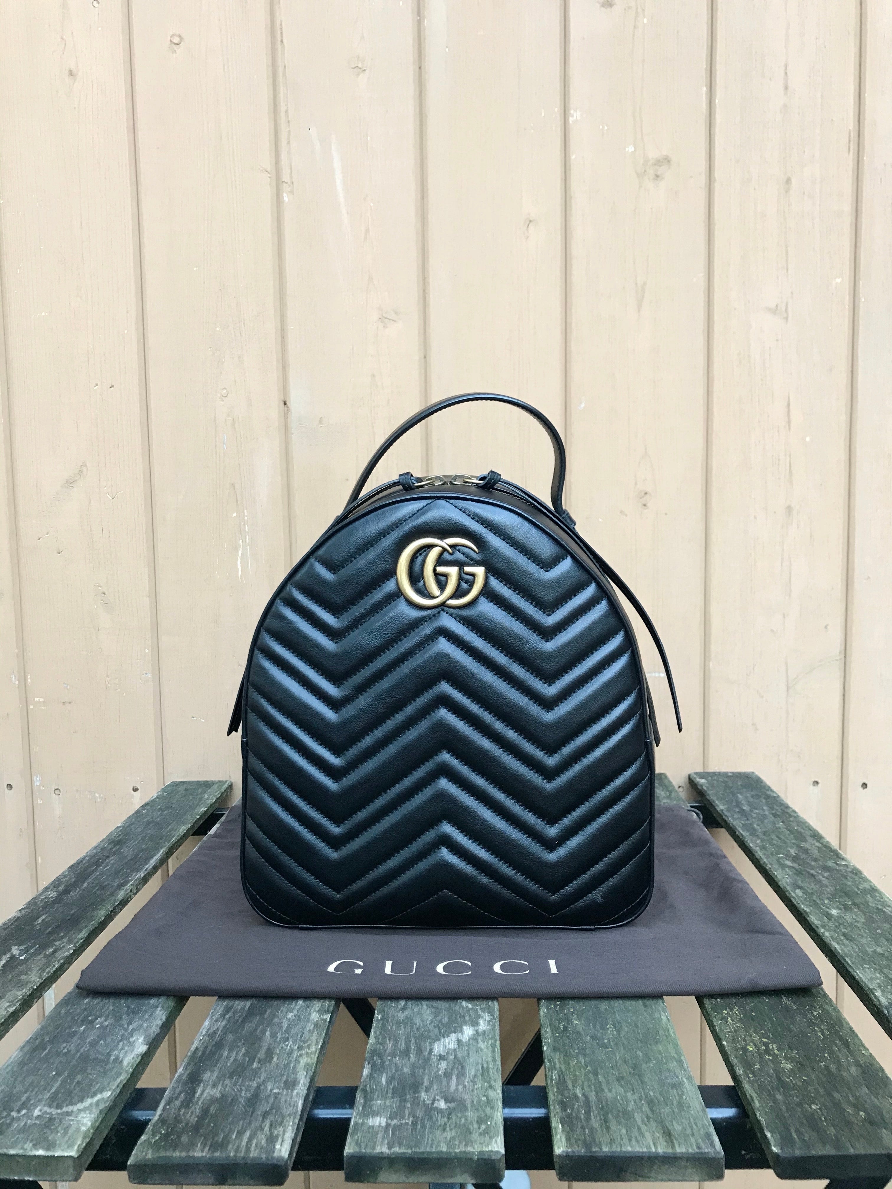 Gg marmont quilted leather backpack sale