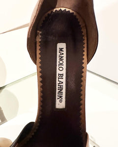MANOLO BLAHNIK Leather High Heel Sandals