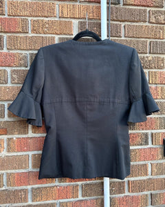 BOUTIQUE GIVENCHY Vintage Black Short Sleeve Top