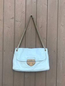 PRADA Leather Flap Bag With Chain Shoulder Strap