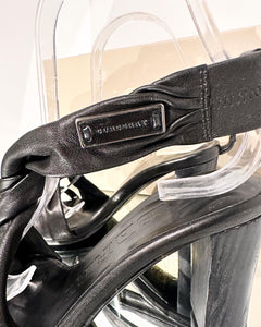BURBERRY Leather High Heel Sandals