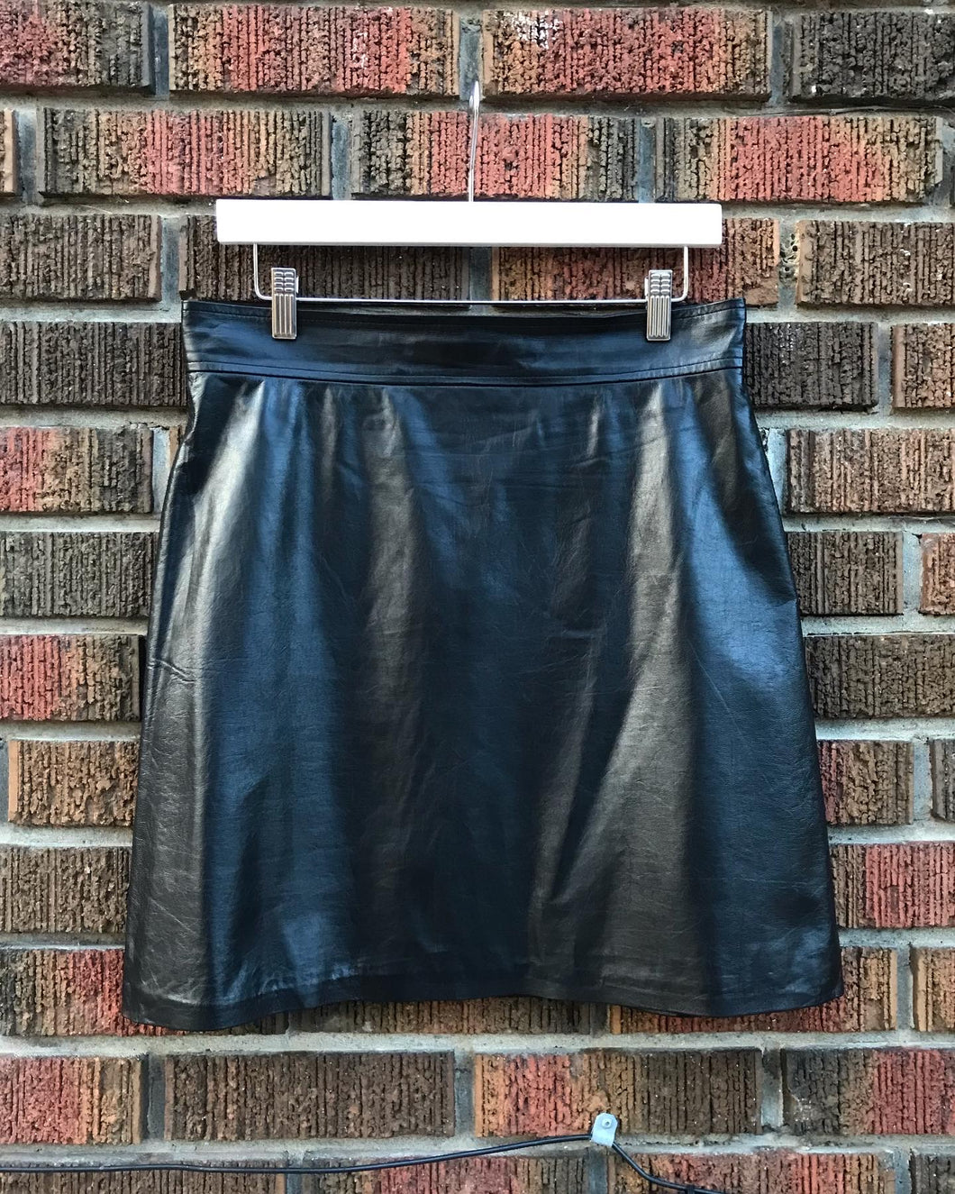 THEORY Lamb Leather Mini Skirt