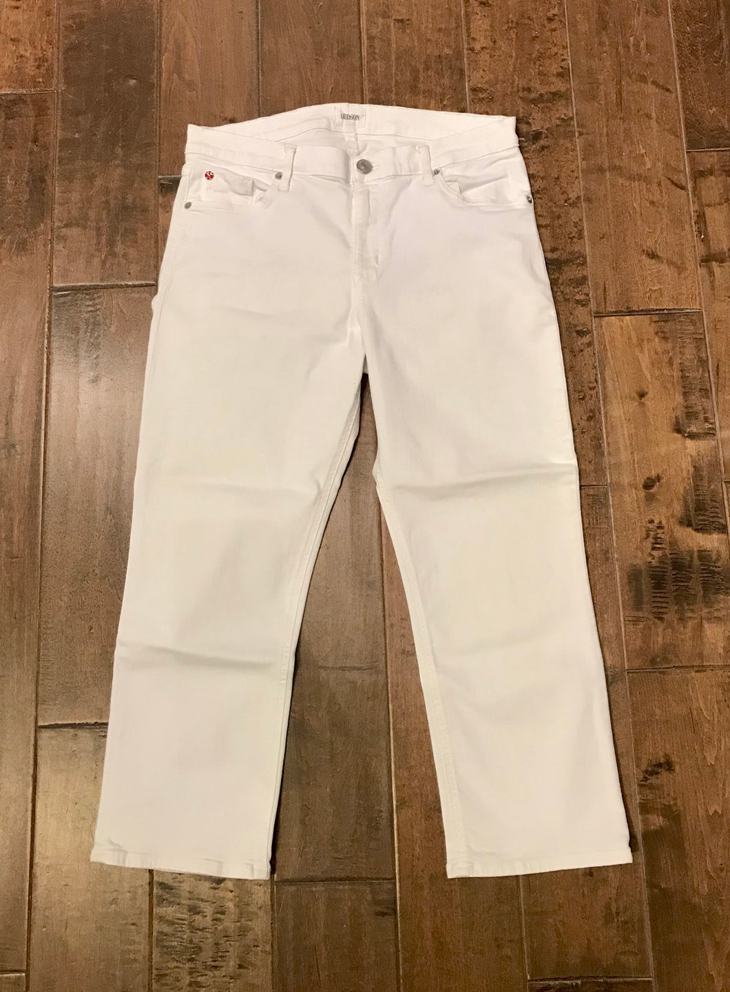 HUDSON White Cropped Jeans