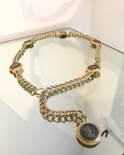 Load image into Gallery viewer, OMEGA Vintage Roman Coin Gold Plated Chain Links Belt/Necklace
