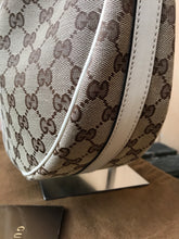 Load image into Gallery viewer, GUCCI Medium Monogram GG Twins Canvas Leather Hobo Shoulder Bag
