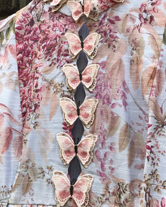 ZIMMERMANN Butterfly Embellished Floral Print Maxi Dress