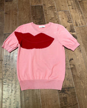 Load image into Gallery viewer, SANDRO Paris Pink Lip Short Sleeve Sweater
