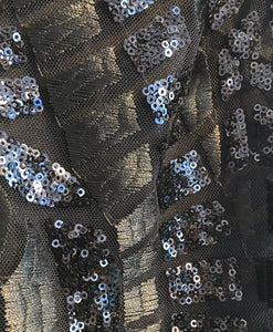 NICOLE MILLER Embroidered Sequin Embellished S’less Cocktail Dress