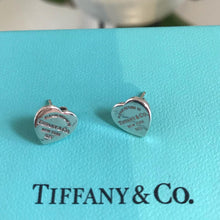 Load image into Gallery viewer, TIFFANY &amp; CO. Heart Tag Pierced Stud Earrings
