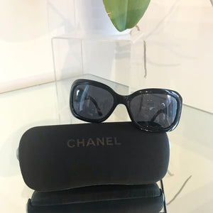 CHANEL Black Frame Sunglasses