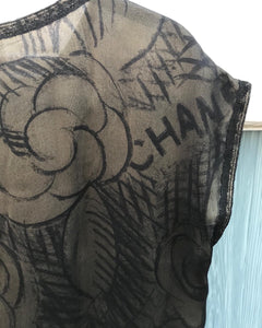 CHANEL Cap Sleeve Silk Top