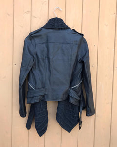 ALL SAINTS Leather & Knit Biker Jacket