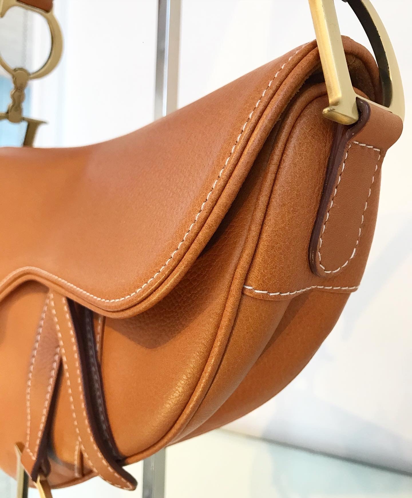 Vintage Dior Tan Leather Saddle Bag – Treasures of NYC