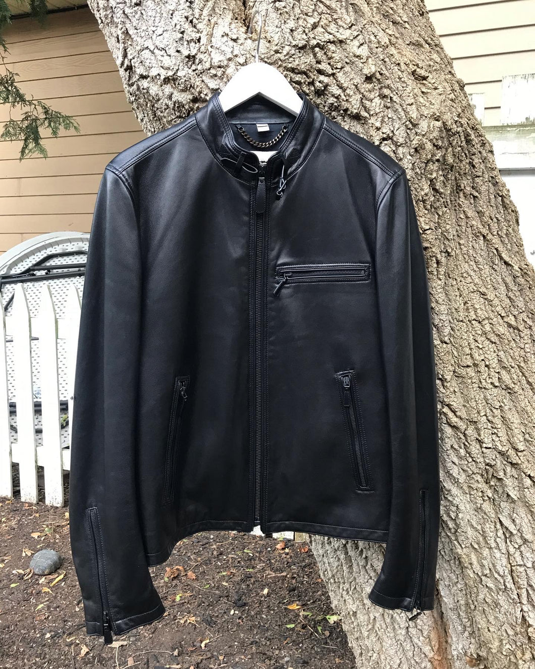 BURBERRY London Men’s Lambskin Leather Jacket