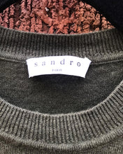 Load image into Gallery viewer, SANDRO Wool Cashmere Blend Tie Front/ Back Sweater
