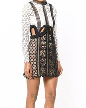 Load image into Gallery viewer, SELF PORTRAIT Lace Cut-Out Long Sleeve Mini Dress
