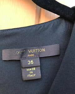 LOUIS VUITTON S’less V-Neck A-Line Midi Dress