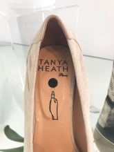Load image into Gallery viewer, TANYA HEATH Suede Peep Toe Heels
