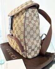 Load image into Gallery viewer, GUCCI Monogram Canvas Flap Backpack
