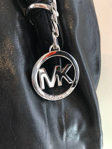 MICHAEL MICHAEL KORS Chain Embellished Leather Shoulder Bag