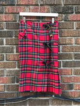 Load image into Gallery viewer, LAMB Red Plaid Wool Skirt
