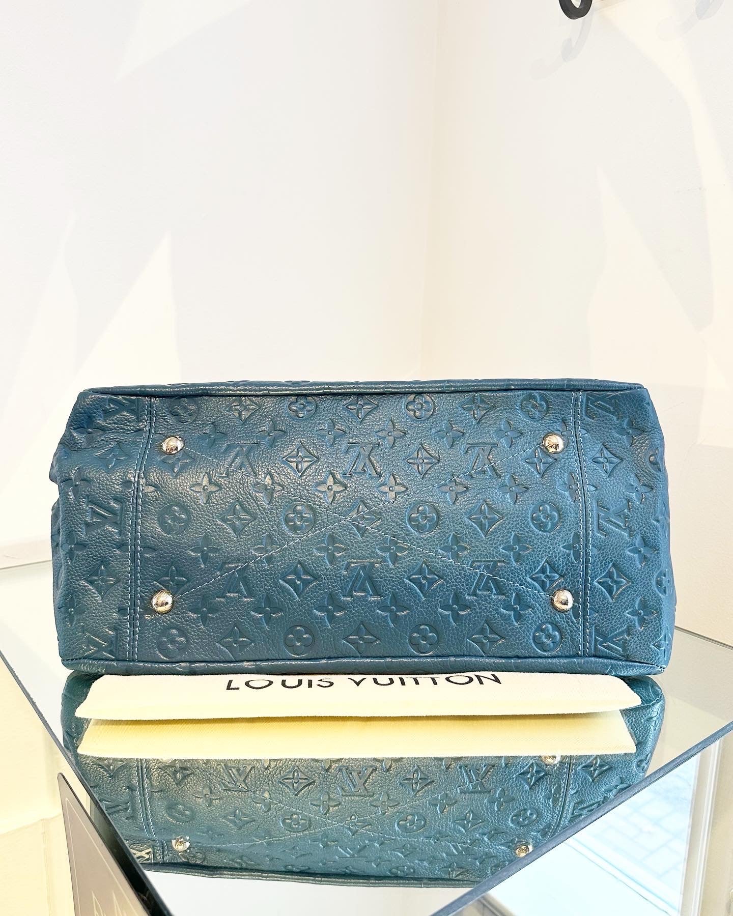 Louis Vuitton Blue Monogram Empreinte Vavin PM Navy blue Leather