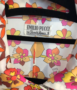 EMILIO PUCCI Vintage for Formfit Rogers Floral Print Blouse Dress