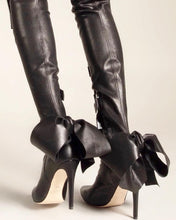 Load image into Gallery viewer, AMINAH ABDUL JILLIL Leather Thigh High Stretch Boots
