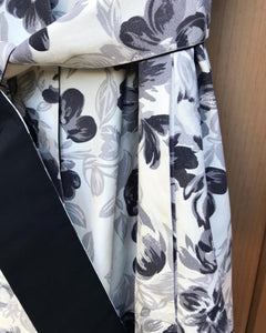 MAX MARA WEEKEND Reversible Black Floral Print Nylon Trench Coat