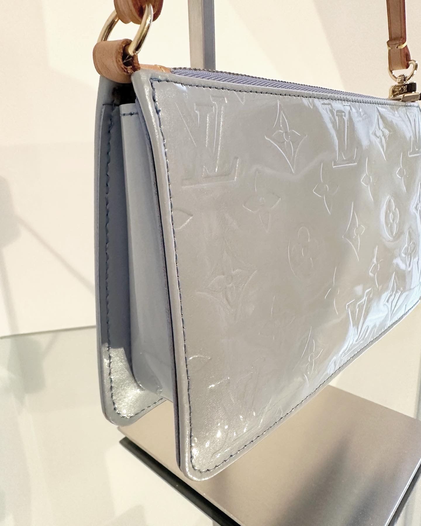 Louis Vuitton Silver Monogram Vernis Lexington Pochette Bag