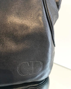 CHRISTIAN DIOR Vintage Lambskin Leather Shoulder Bag