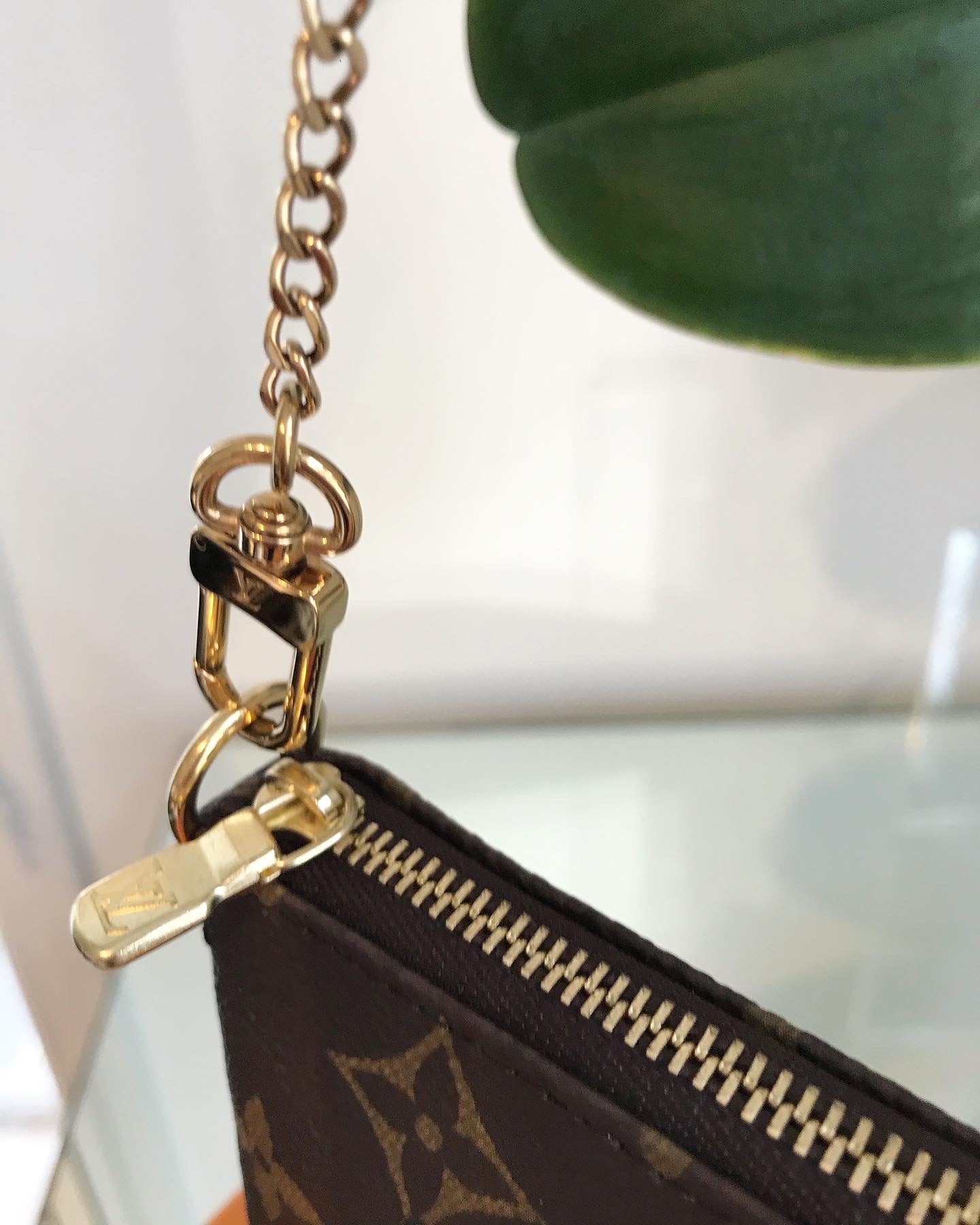 LOUIS VUITTON Monogram Giraffe Mini Pochette Accessoires Clutch Wallet  Wristlet