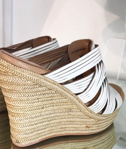 UGG Australia Melinda Platform Leather Wedge Sandal Slides