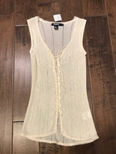 Load image into Gallery viewer, DKNY Crochet Lace Up S’less Top
