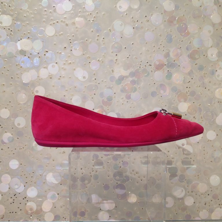 LOUIS VUITTON Hot Pink Suede Pointy Flats